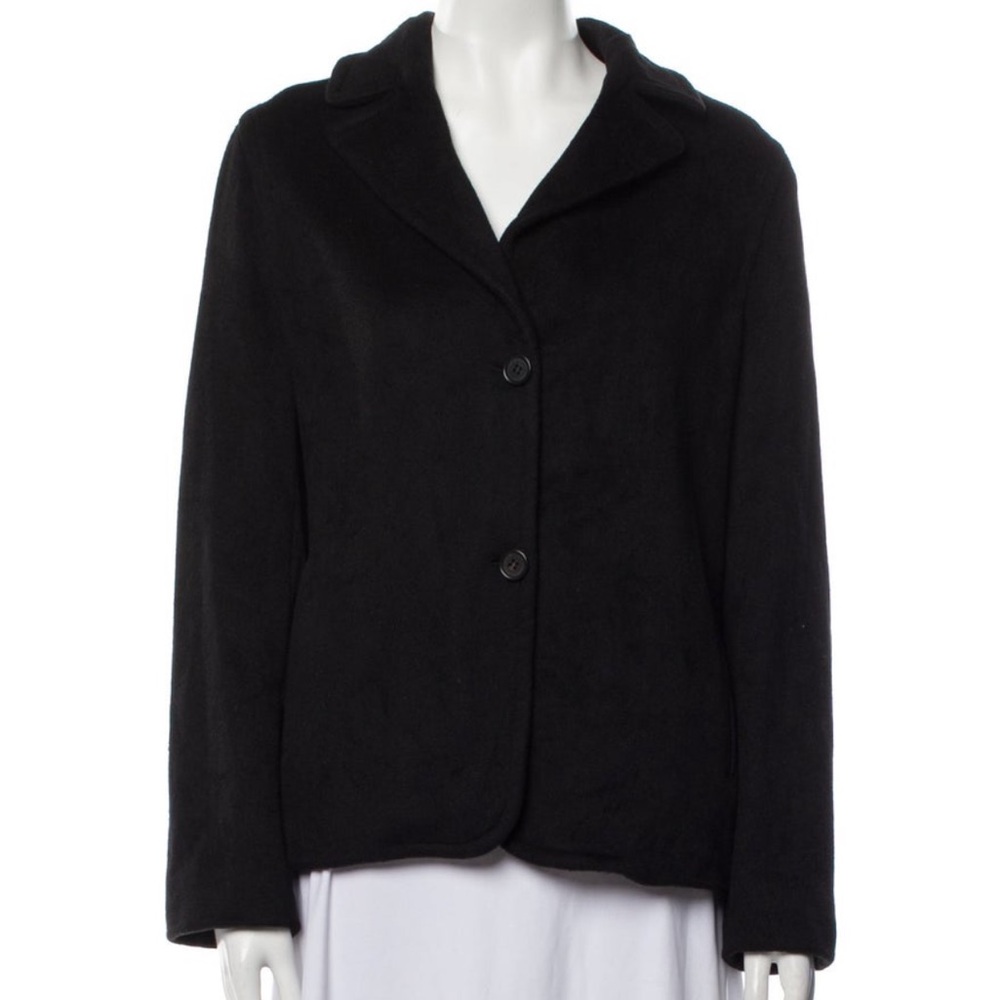 Celine Black Wool Button-Front Jacket